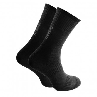 Купити Шкарпетки трекінгові демісезонні Trekking Middle Black Size S в магазині Strikeshop