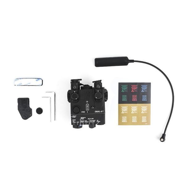 Тактичний модуль Wadsn DBAL-A2 Red Laser+White Light Version Black 35002 фото