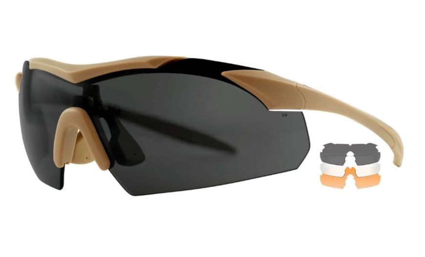 Окуляри Wiley X Vapor 2.5 Grey/Clear/Light Rust Tan Frame 18271 фото
