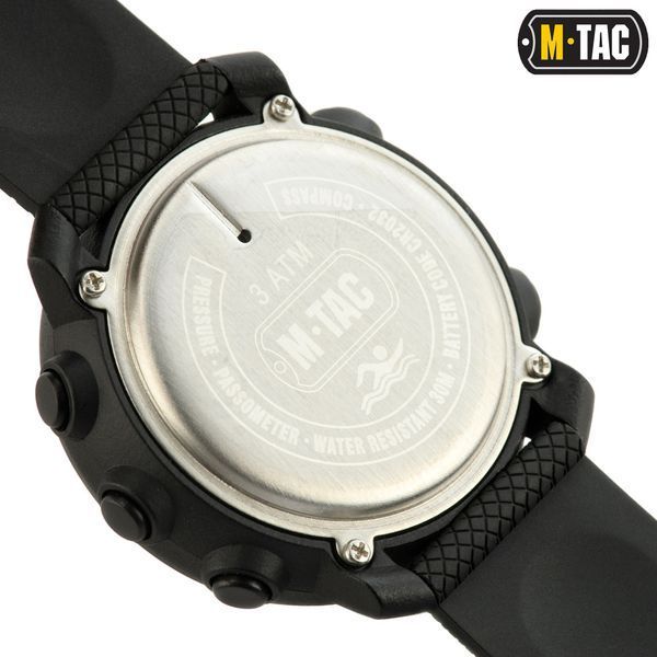 Годинник тактичний багатофункціональний M-TAC Black 15108 фото