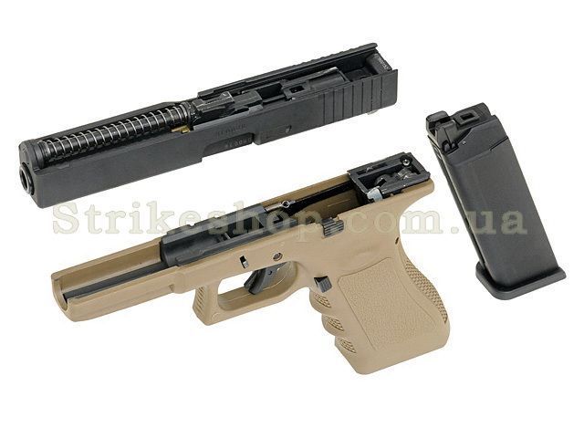 Страйкбольный пистолет Glock 17 Army Metal Tan Green Gas 3887 фото