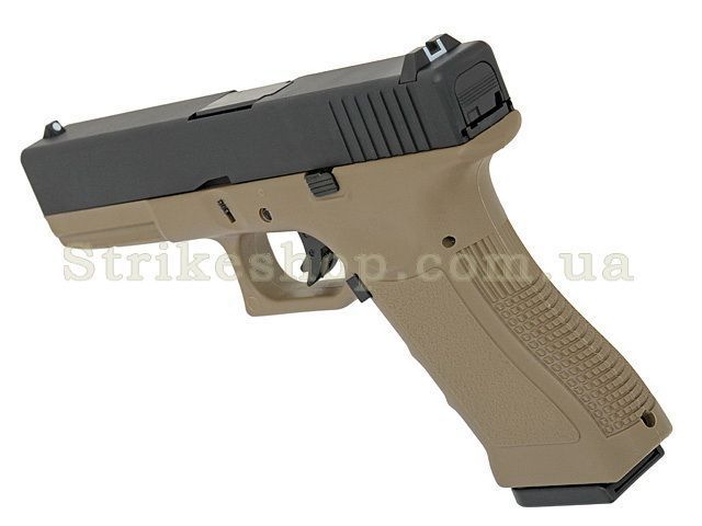 Страйкбольный пистолет Glock 17 Army Metal Tan Green Gas 3887 фото