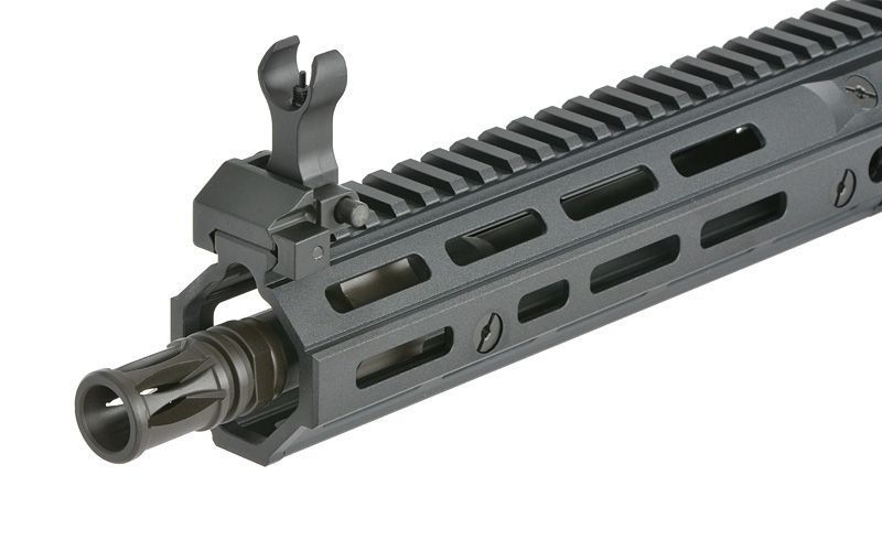 Страйкбольна штурмова гвинтівка Cyma Platinum Daniel Defense MK18 RIII 10.3" Replica Eshooter ETU Black 33307 фото