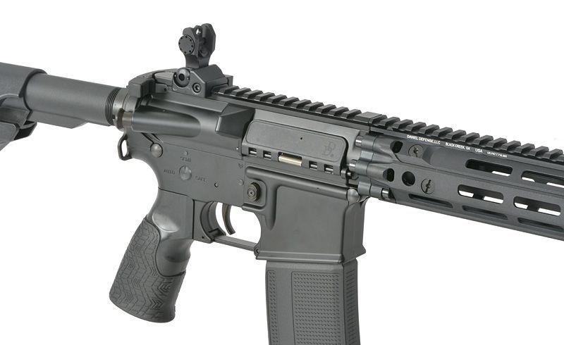 Страйкбольна штурмова гвинтівка Cyma Platinum Daniel Defense MK18 RIII 10.3" Replica Eshooter ETU Black 33307 фото