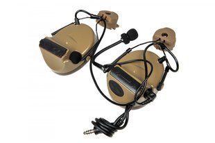 Навушники активні з комунікатором Z-Tactical Z152 CII Headset with Adapter for Helmets Dark Earth 25461 фото