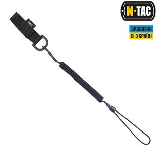 M-TAC шнур страхувальний Medium з D-кільцем Black 11018 фото