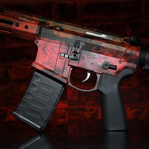 Страйкбольна штурмова гвинтівка EMG Noveske N4 Gen.4 "Pistol" AEG Kryptek Obscura Red 34179 фото