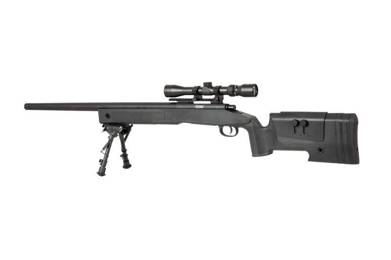 Страйкбольна снайперська гвинтівка Specna Arms M62 SA-S02 Core With Scope and Bipod Black 14223 фото