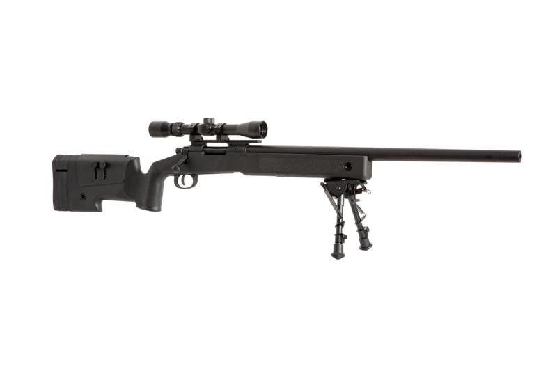 Страйкбольна снайперська гвинтівка Specna Arms M62 SA-S02 Core With Scope and Bipod Black 14223 фото