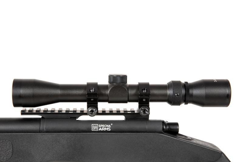 Страйкбольна снайперська гвинтівка Specna Arms M62 SA-S02 Core With Scope and Bipod Black 14223 фото