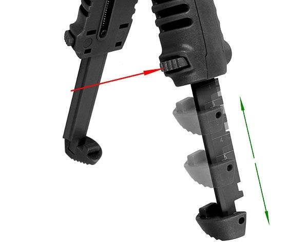 Ручка-сошки P&J FAB DEFENSE Type Black 4289 фото