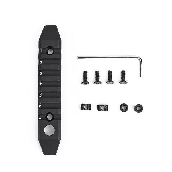 Планка M-ETAL 7-Slot M-lok and Keymod Aluminum Rail BK 35166 фото