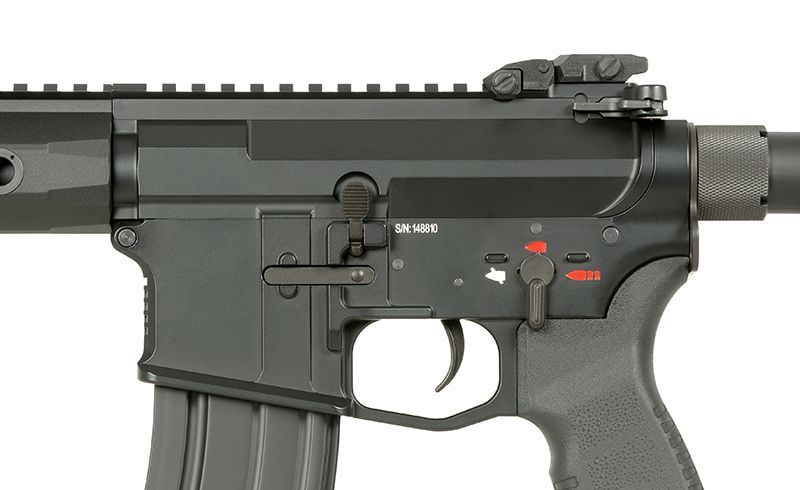 Страйкбольна штурмова гвинтівка Cyma Platinum CM.097F AEG Rifle Eshooter ETU Black 33309 фото