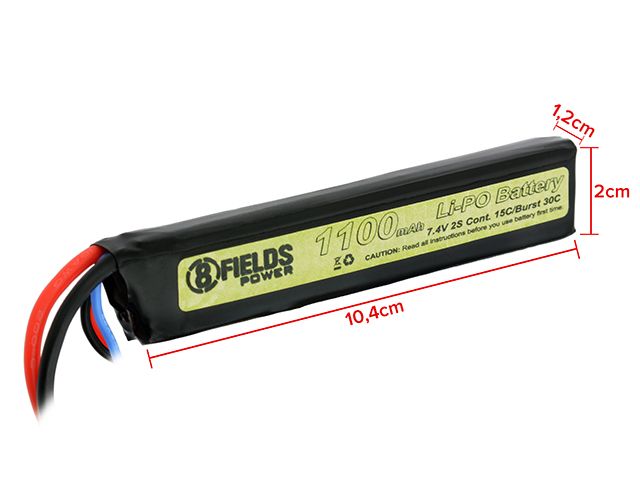 Акумулятор 8Fields LiPo 7.4V 1100mAh 15/30C 27728 фото