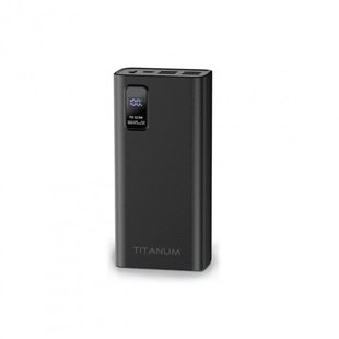 Пауербанк Titanum TPB-728S 22.5W QC+PD 30000mAh Black 27751 фото