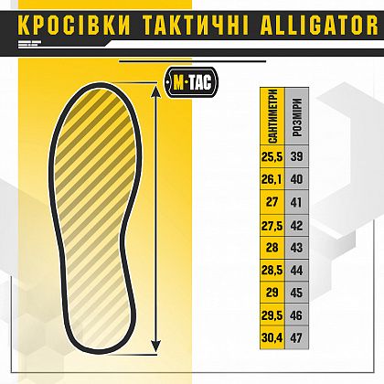 Кросівки тактичні M-TAC Alligator Black Size 40 16408-40 фото