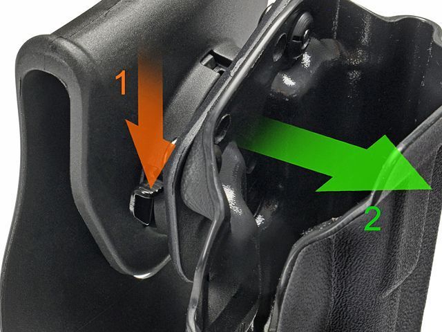 Кобура BLUETAC Quick Attachment Kydex G19 Black 28168 фото