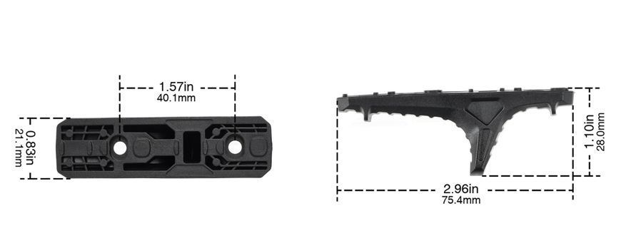 Рукоятка переноски огня M2F MLOK LINK Anchor Polymer HandStop BK 35119 фото