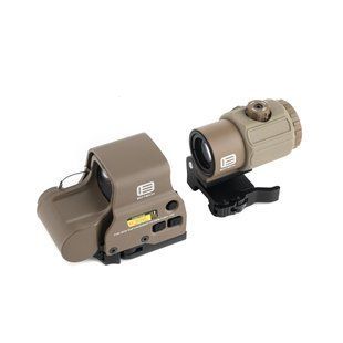 Набір Wadsn HHS Red/Green Holographic Hybrid Sight - EXPS with G43 Magnifier Tan 35221 фото