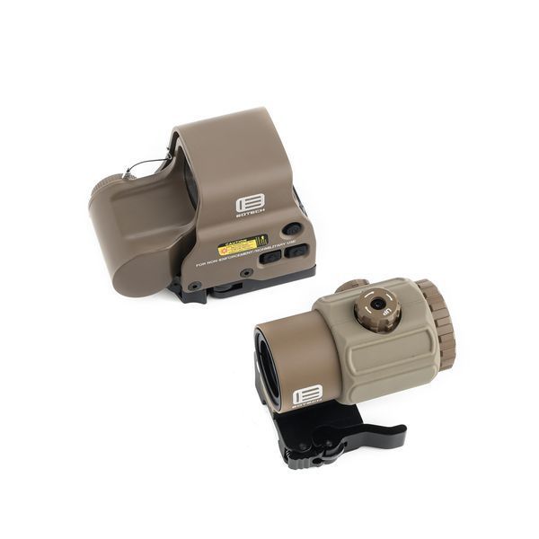 Набір Wadsn HHS Red/Green Holographic Hybrid Sight - EXPS with G43 Magnifier Tan 35221 фото