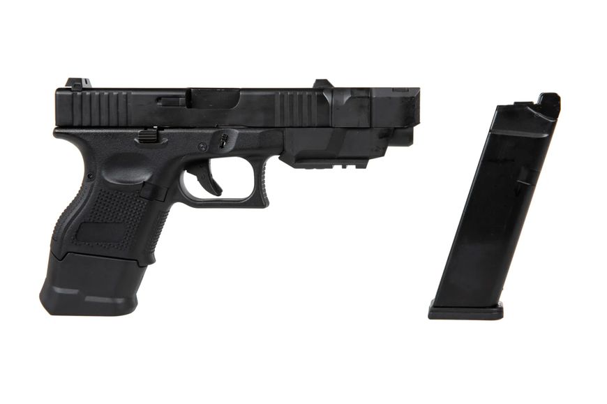 Страйкбольний пістолет D-Boys Glock 26 Advanced Green Gas Black 29833 фото