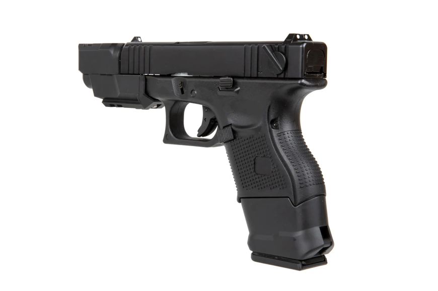 Страйкбольний пістолет D-Boys Glock 26 Advanced Full Auto Green Gas Black 29834 фото