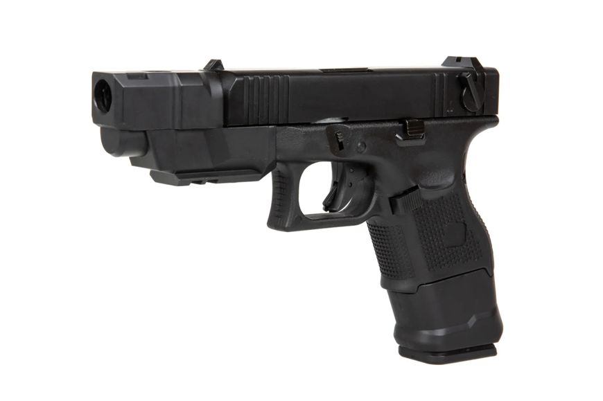 Страйкбольний пістолет D-Boys Glock 26 Advanced Full Auto Green Gas Black 29834 фото