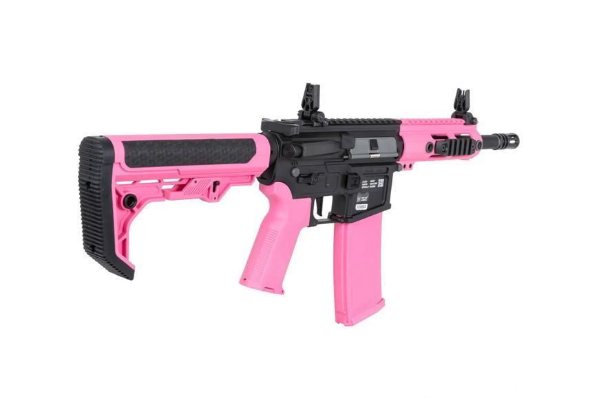 Страйкбольна штурмова гвинтівка Specna Arms SA-F04-RL FLEX BLDC Light Ops Stock/ HAL ETU Gen. 2 Pink 34169 фото