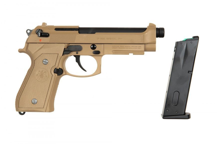 Страйкбольный пистолет G&G GPM92 GP2 Green Gas Desert Tan 19115 фото