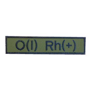 Нашивка група крові 4Профі 0 Rh+ Olive 25087 фото