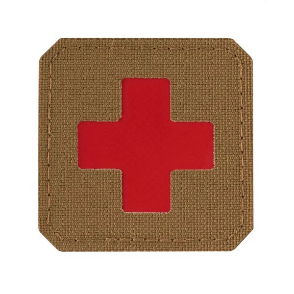 Патч M-Tac Medic Cross Laser Cut Coyote/Red 17444 фото