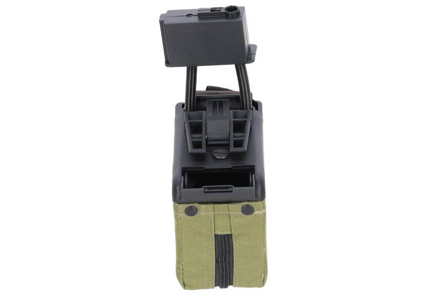 Магазин страйкбольный бункерный Specna Arms M249 1500 BBs Ranger Green 34853 фото