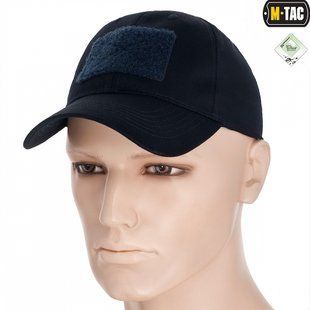 Бейсболка тактична M-Tac Flex Ріп-стоп Velcro Dark Navy Blue Size S/M 19754-s/m фото