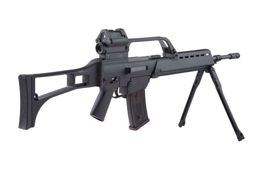 Страйкбольна штурмова гвинтівка Specna Arms G36 SA-G13 With Bipod EBB Black 14235 фото