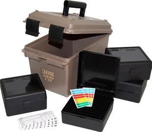 Кейс для зброї MTM Ammo Can Combo з органайзером на 400 патронів темно-коричневий 34975 фото