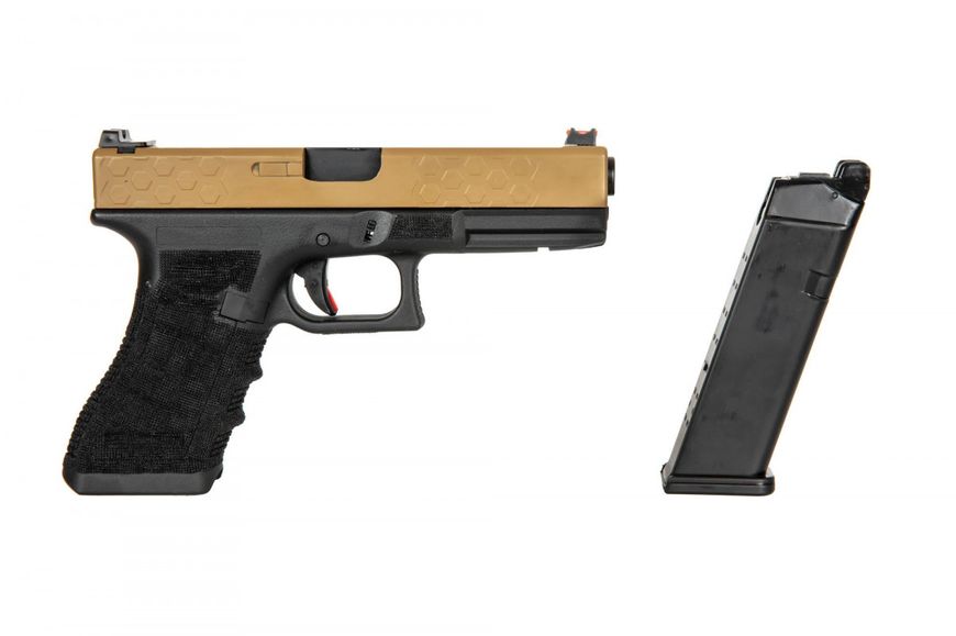 Страйкбольний пістолет D-Boys Glock 17 Gen.4 855 CO2 Half-Tan 20146 фото