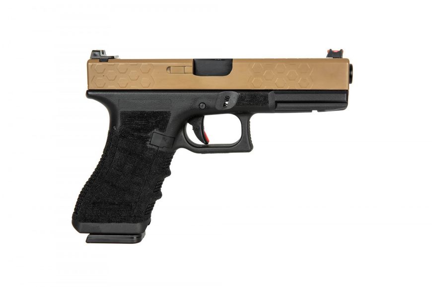 Страйкбольний пістолет D-Boys Glock 17 Gen.4 855 CO2 Half-Tan 20146 фото