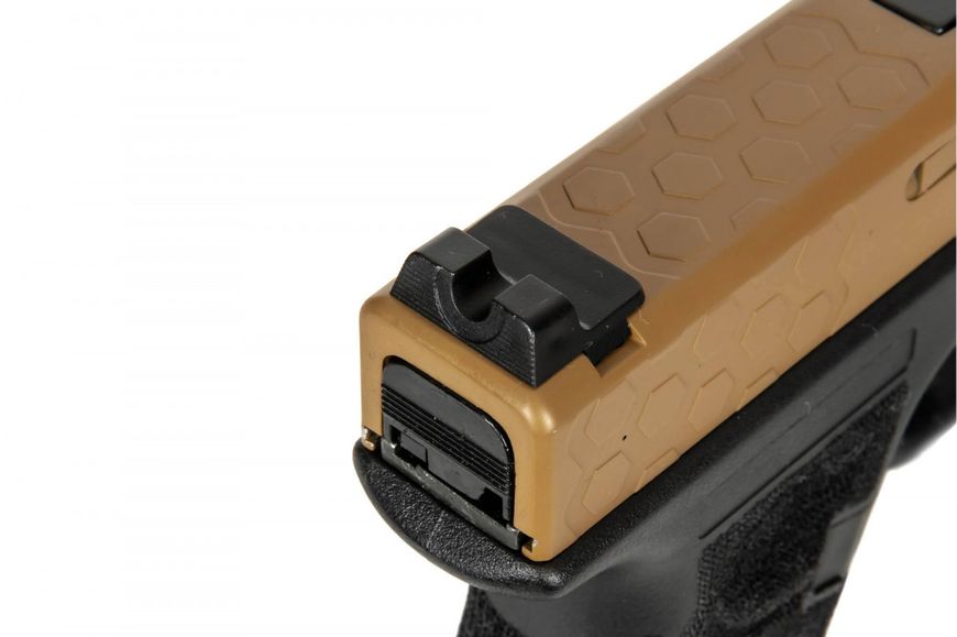 Страйкбольний пістолет D-Boys Glock 17 Gen.4 855 CO2 Half-Tan 20146 фото