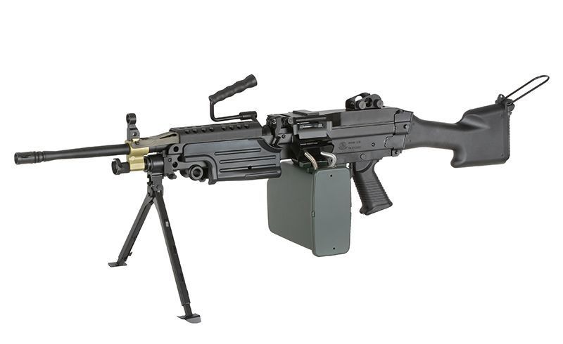 Страйкбольний кулемет A&K M249 MKII Black 170 фото