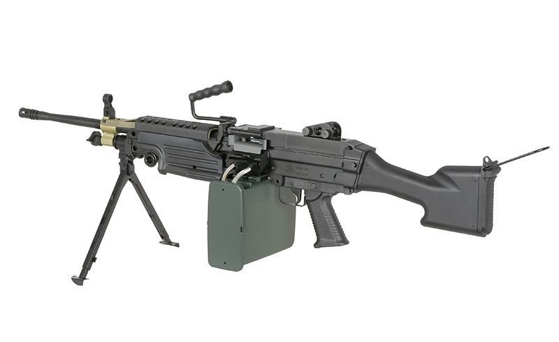 Страйкбольний кулемет A&K M249 MKII Black 170 фото