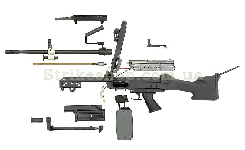 Страйкбольний кулемет A&K M249 MKII Black 170 фото