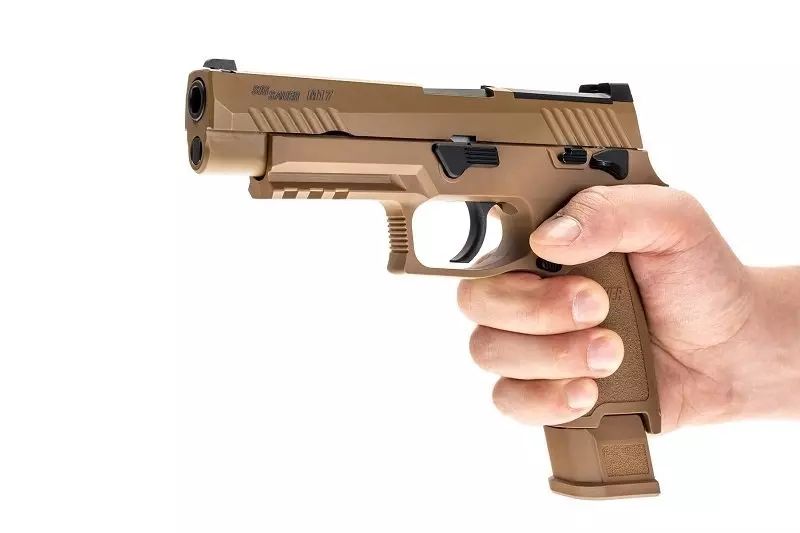 Страйкбольний пістолет Cybergun Sig Sauer ProForce P320 M17 Tan Green Gas 28998 фото