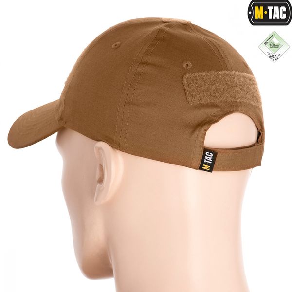 Бейсболка Тактична M-Tac Flex Ріп-Стоп Velcro Coyote Brown Size S/M 13379-s/m фото