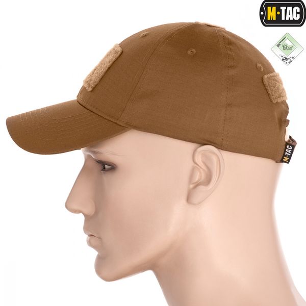 Бейсболка Тактична M-Tac Flex Ріп-Стоп Velcro Coyote Brown Size S/M 13379-s/m фото