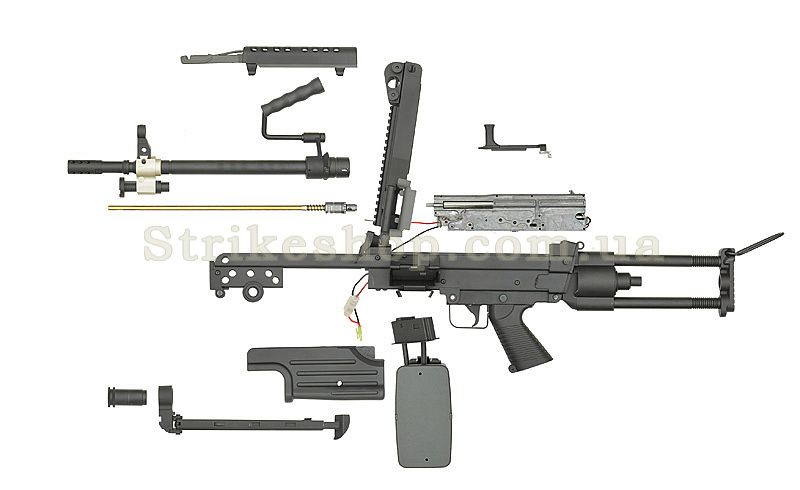 Страйкбольний кулемет A&K M249 Para Black 173 фото