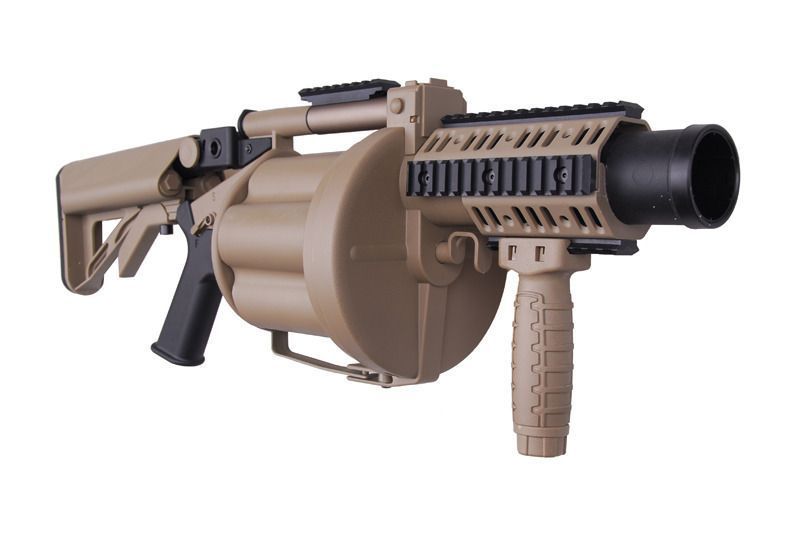 Страйкбольний гранатомет револьверний ICS GLM ICS-191 Half Tan 16982 фото