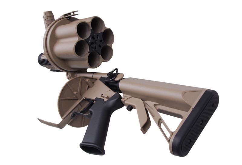 Страйкбольний гранатомет револьверний ICS GLM ICS-191 Half Tan 16982 фото