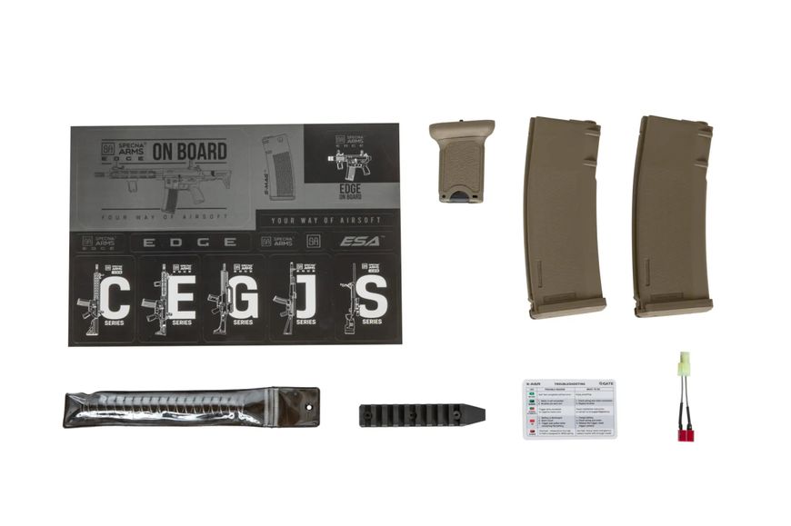 Страйкбольна штурмова гвинтівка Specna Arms Edge SA-E08 Light Ops Stock Half-Tan 30552 фото