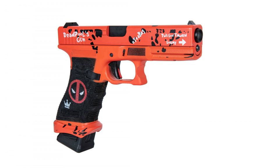 Страйкбольний пістолет D-Boys Glock 17 Gen.4 301 DeadPool Style 20150 фото