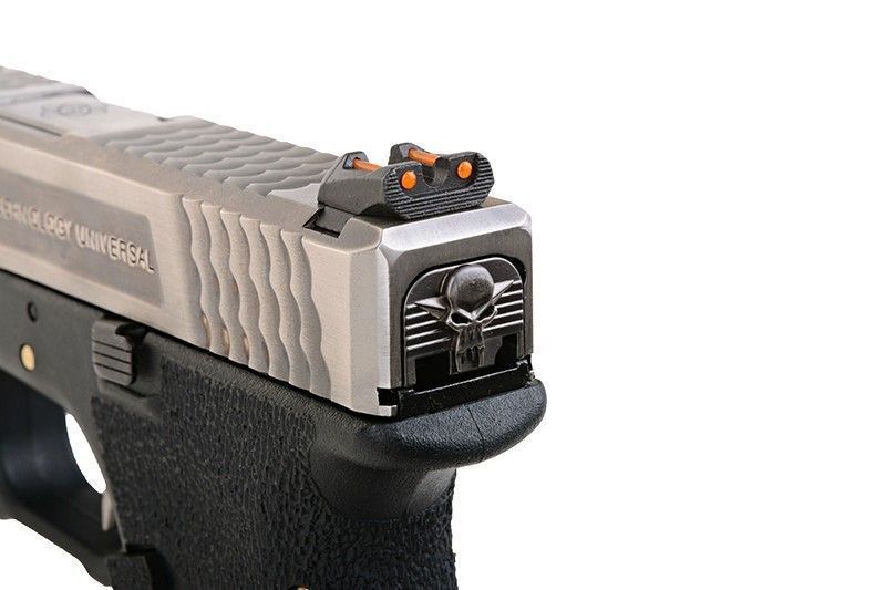 Страйкбольный пистолет WE Glock 19 Force pistol Metal Silver GBB 8108 фото